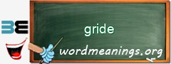 WordMeaning blackboard for gride